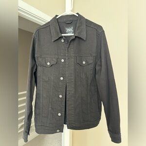 Zara Black Denim Jacket Men’s Size Large